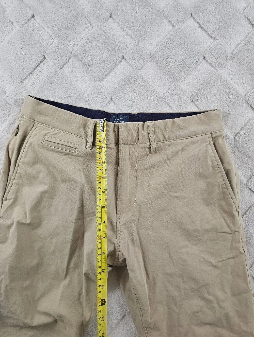 J. Crew 484 Slim-fit tech Pant Mens 29x28 Beige Chino Flat Front Preppy